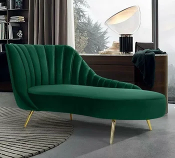 Шезлонг, скандинавски модерен диван за красота, фланелевое стол за спални, лесен балкон, луксозен заоблен дизайн, мързелив диван за почивка.
