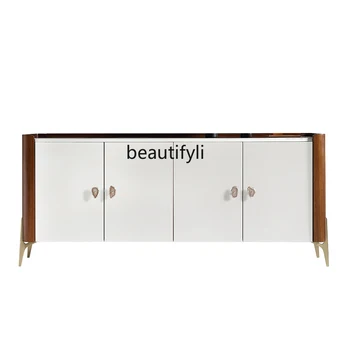 Шкаф-бюфет от каменна плоча Модерен минималистичен Многофункционален вход шкаф, боядисан шкаф-бюфет е от каменни плочи
