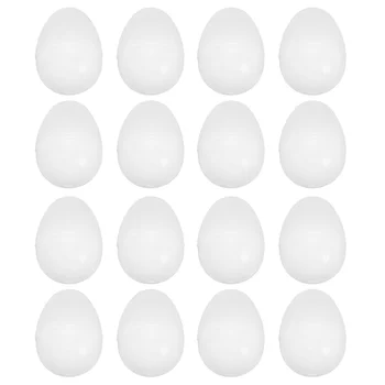 16шт Празни великденски яйца, които имитират Яйца, Играчка, кутия за опаковане на бонбони (бяла)