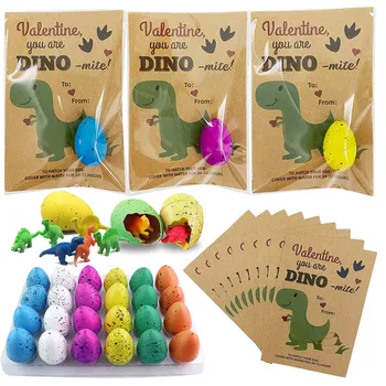 24 опаковки Великденски яйца на динозаври, магическо отглеждането на яйца на динозаври, обменни карти за подаръци 2024 година, забавни играчки за момичета и момчета