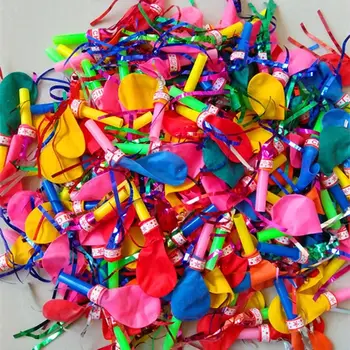 50 бр./компл. Свирка балон Мач развесели инструмент за черлидинга детски играчки балон на едро Смесване на цветове подарък за рожден ден E0891