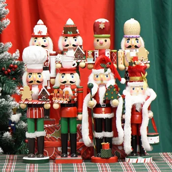 Весели Коледни подаръци, Украса Кукла Лешникотрошачката Войник Дървени окачване Коледна декорация за Коледната елха Декор за вашия домашен офис