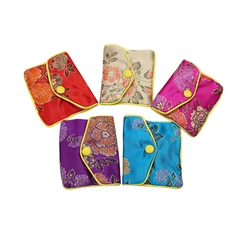 Нови Памучни Подаръчни комплекти за Бижута с Шнурком 8x10 см С Принтом Бежов Цвят Jewellery Party Candy Sack Опаковане на Бижута За Грим