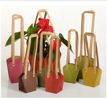 торбички от крафт-хартия за опаковане на цветни подаръци творчески подарък носене с дръжка за преносими подаръци за сватба, рожден ден, съдържат dec