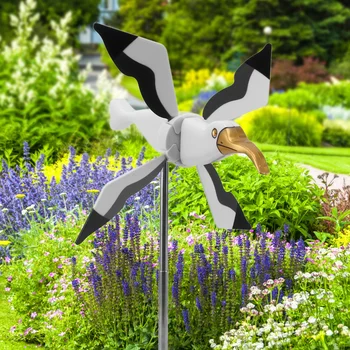 Чайка Вятърна Мелница Градина, Открит плувен Празник птици, Декоративни Вятърни Прядильни Персонализирани Декор на вътрешния Двор Подаръчни Аксесоари