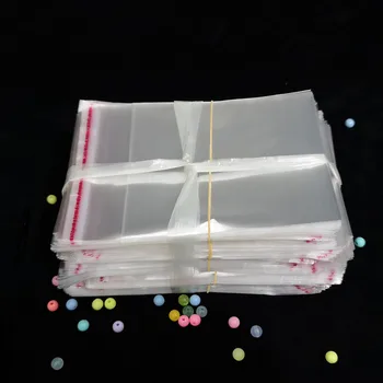 Ширина 8 см, височина 10-32 см, Прозрачни самозалепващи се найлонови торбички за опаковане на подарък бижута, Опаковане на бонбони, Закрывающаяся опаковка бисквити